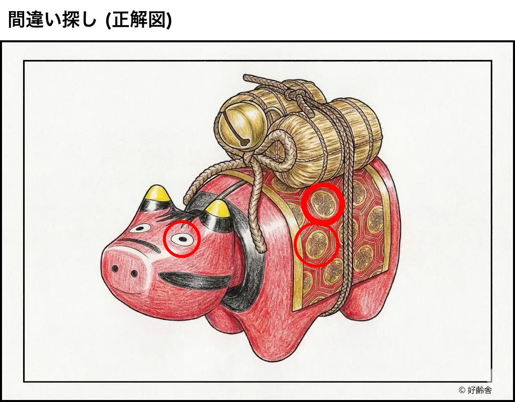 正解見本：赤べこ