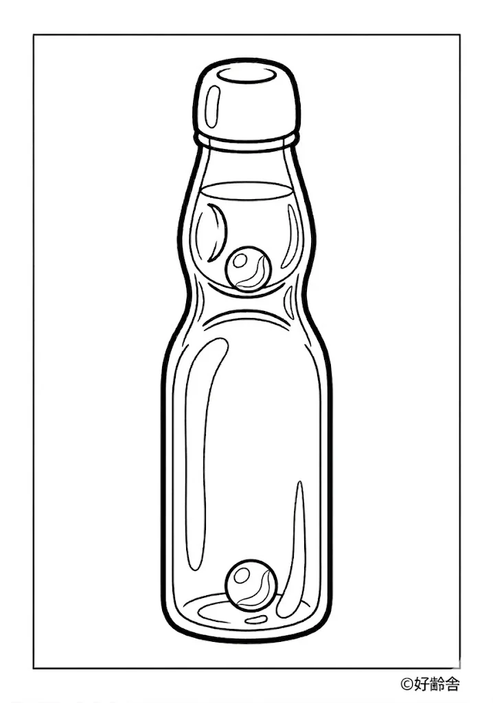 ラムネ ｜ 高齢者向け無料塗り絵
