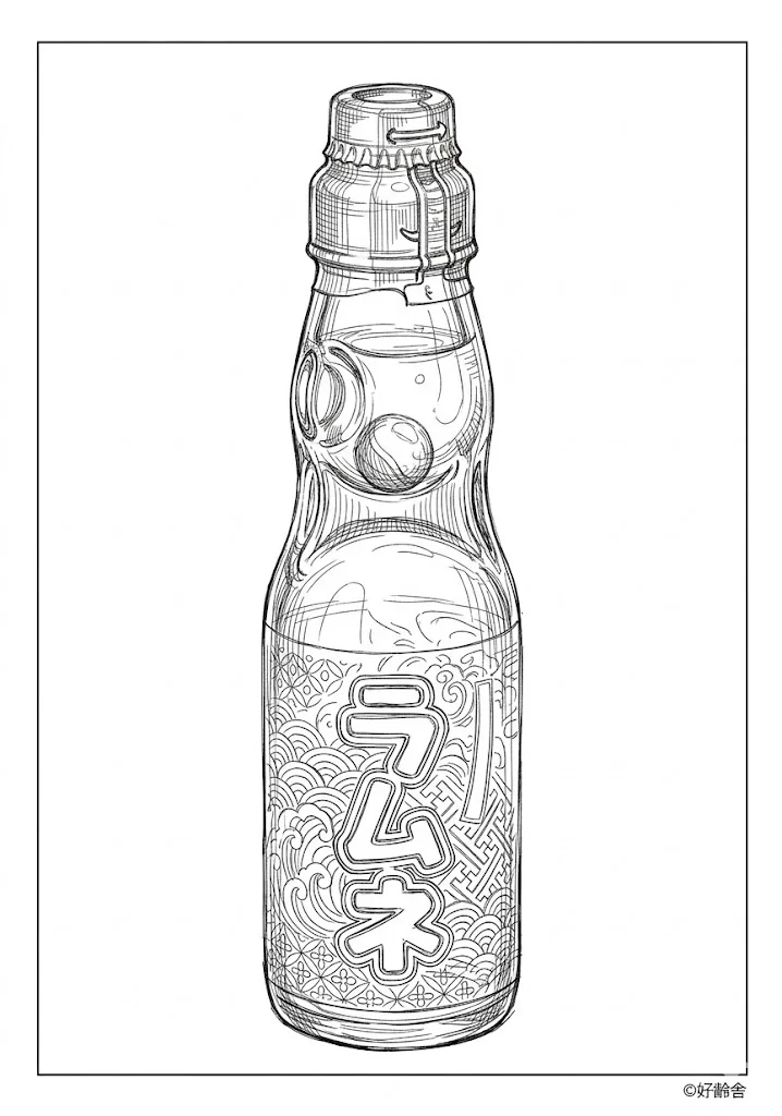 ラムネ ｜ 高齢者向け無料塗り絵