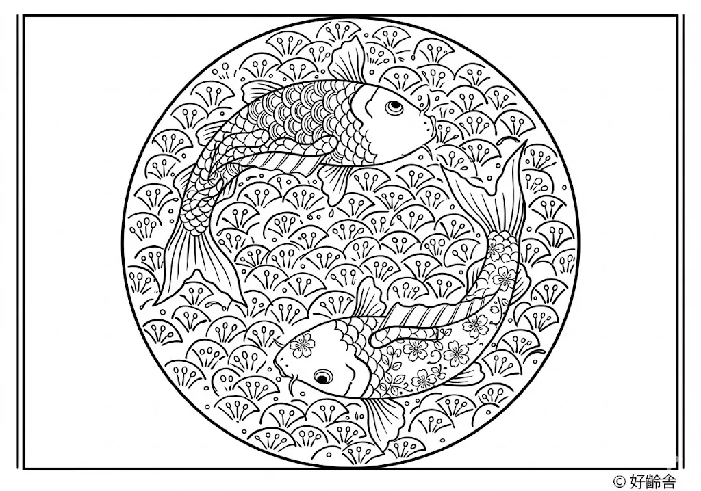有田焼の塗り絵（下絵）