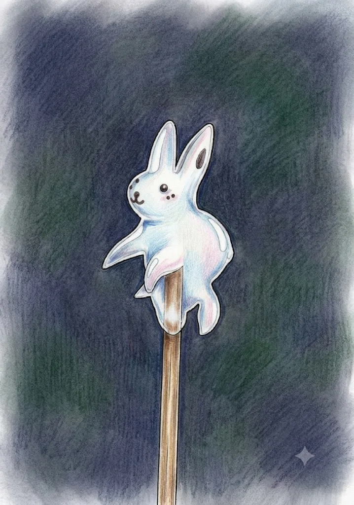 飴細工（うさぎ）の塗り絵（彩色見本）