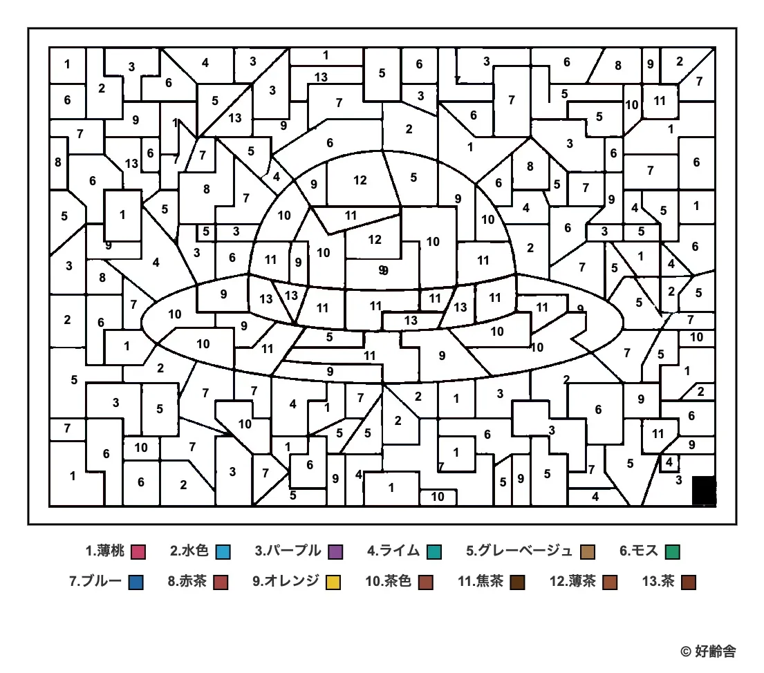高齢者向け無料塗り絵：麦わら帽子（A4印刷用・脳トレ介護レク）