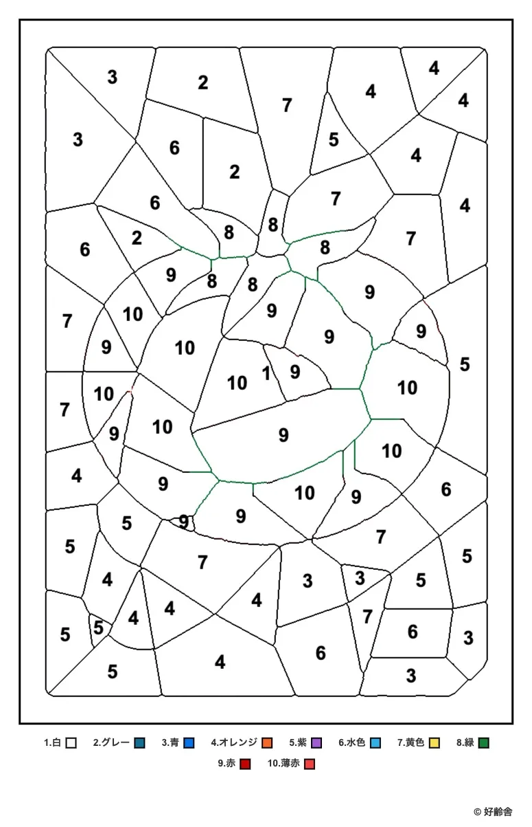 高齢者向け無料塗り絵：トマト（A4印刷用・脳トレ介護レク）
