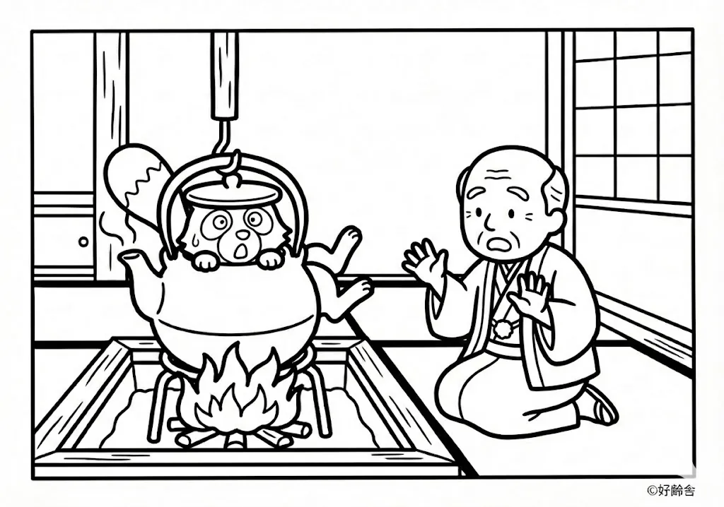 日本の昔話：分福茶釜（その二）