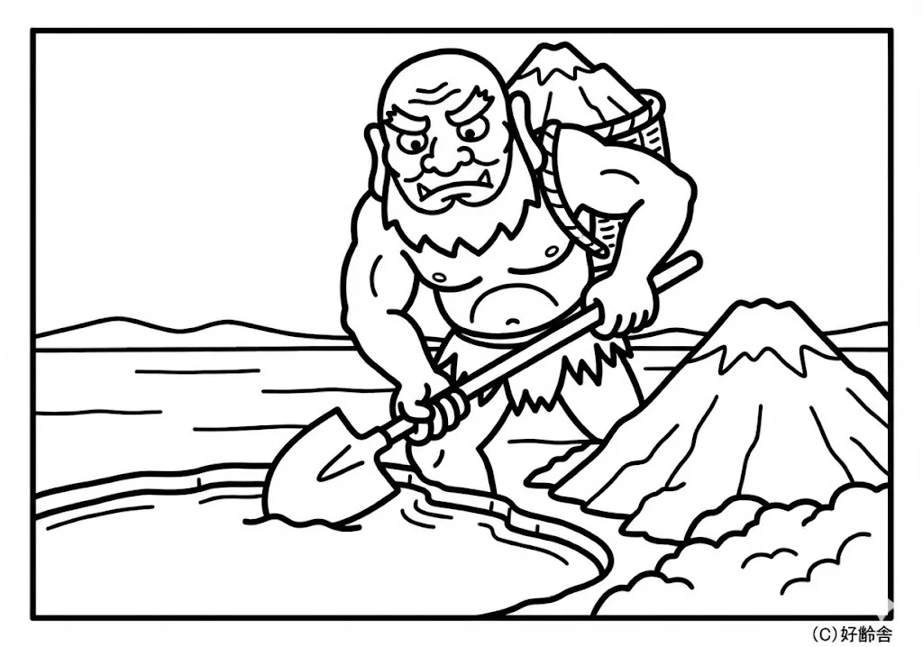 日本の昔話：ダイダラボッチ（その二）