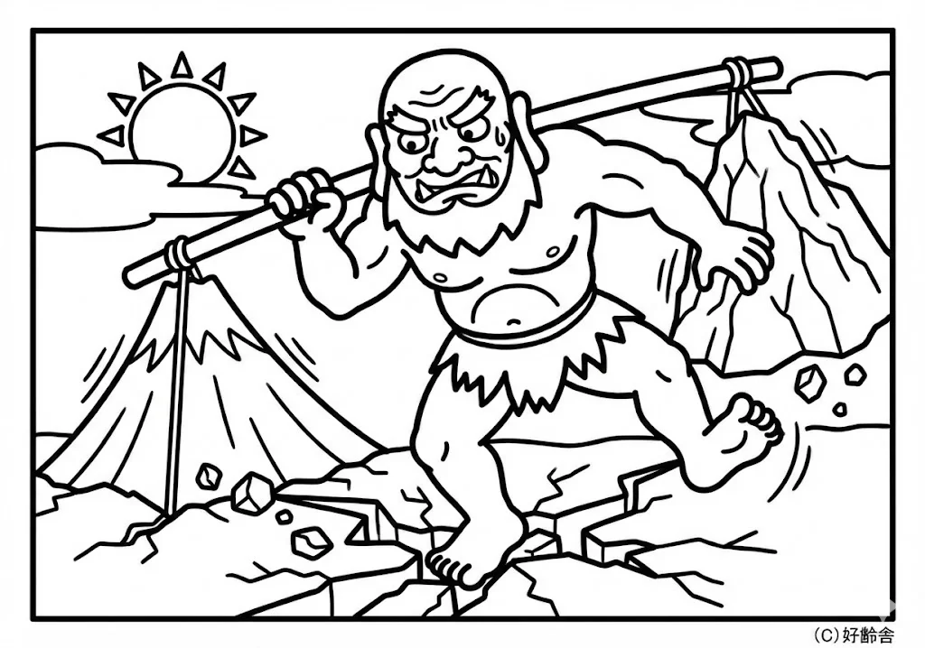 日本の昔話：ダイダラボッチ（その三）