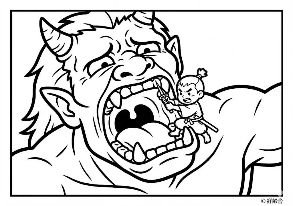 日本の昔話：一寸法師（その三）