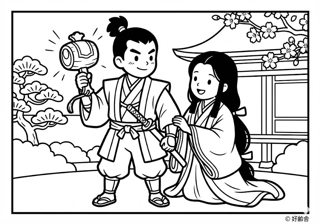 日本の昔話：一寸法師（その四）