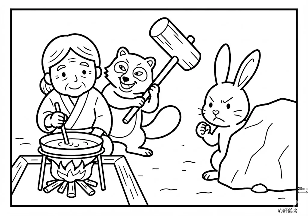 日本の昔話：カチカチ山（その二）