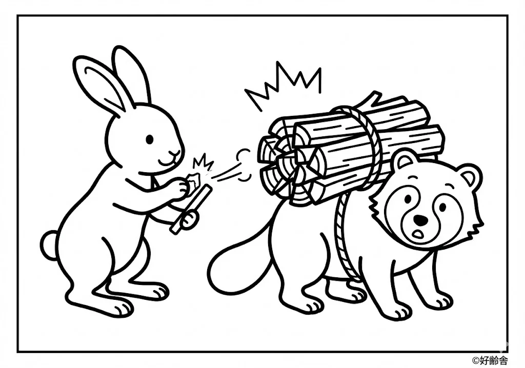 日本の昔話：カチカチ山（その三）