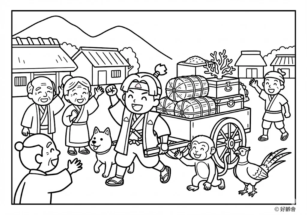 日本の昔話：桃太郎（その四）