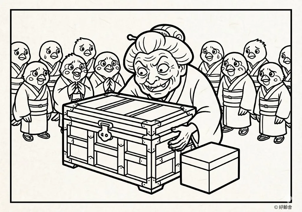 日本の昔話：舌切り雀（その三）