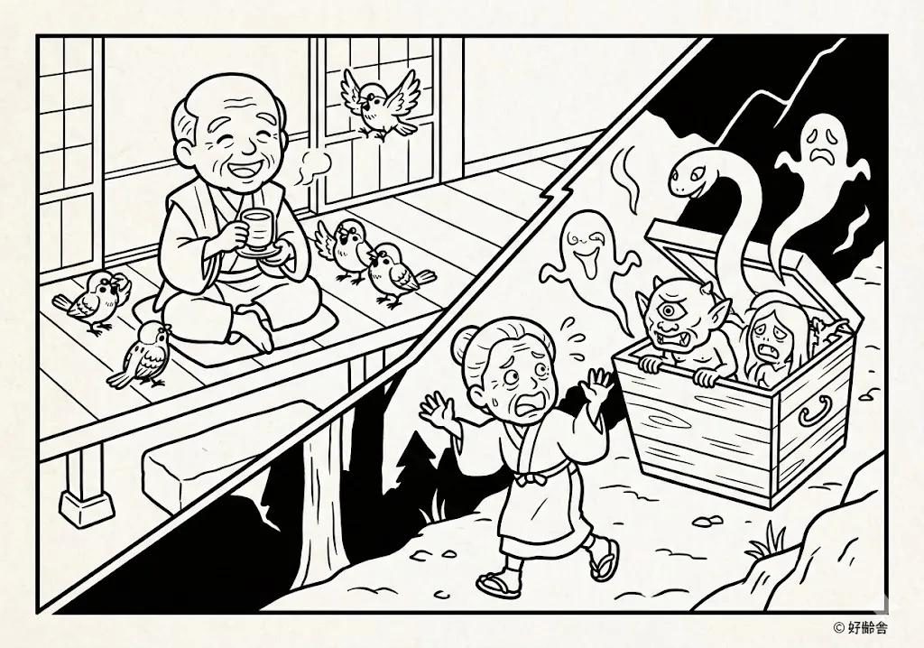 日本の昔話：舌切り雀（その四）