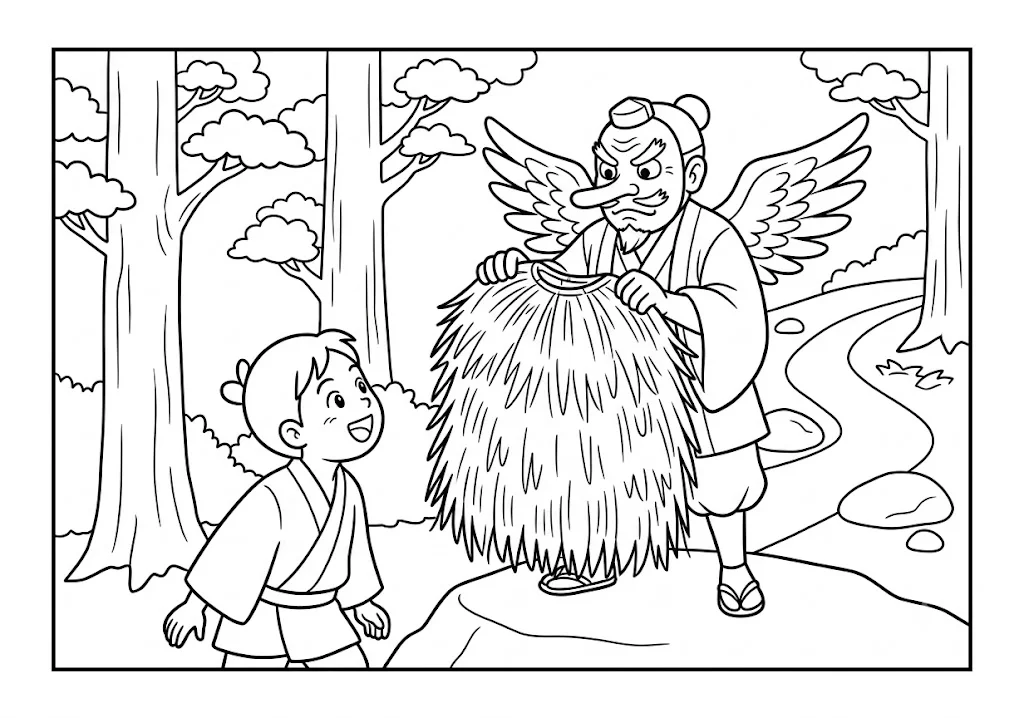 日本の昔話:天狗の隠れ蓑(その一)
