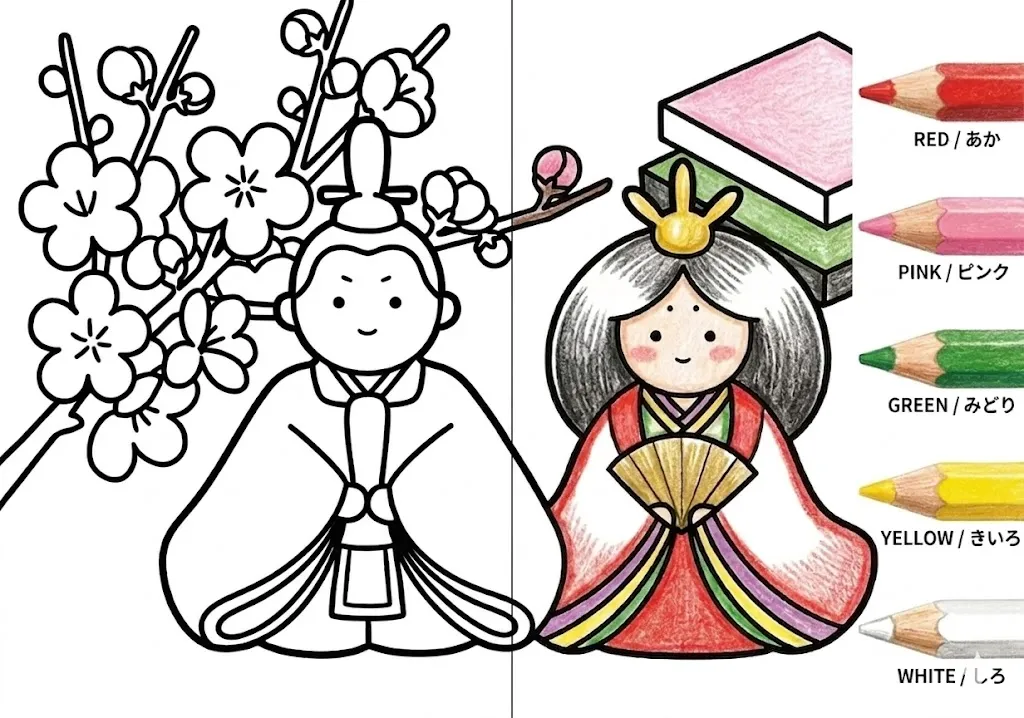 季節の行事 塗り絵イメージ