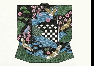 着物・和装の塗り絵